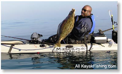 kayak fishing california halibut